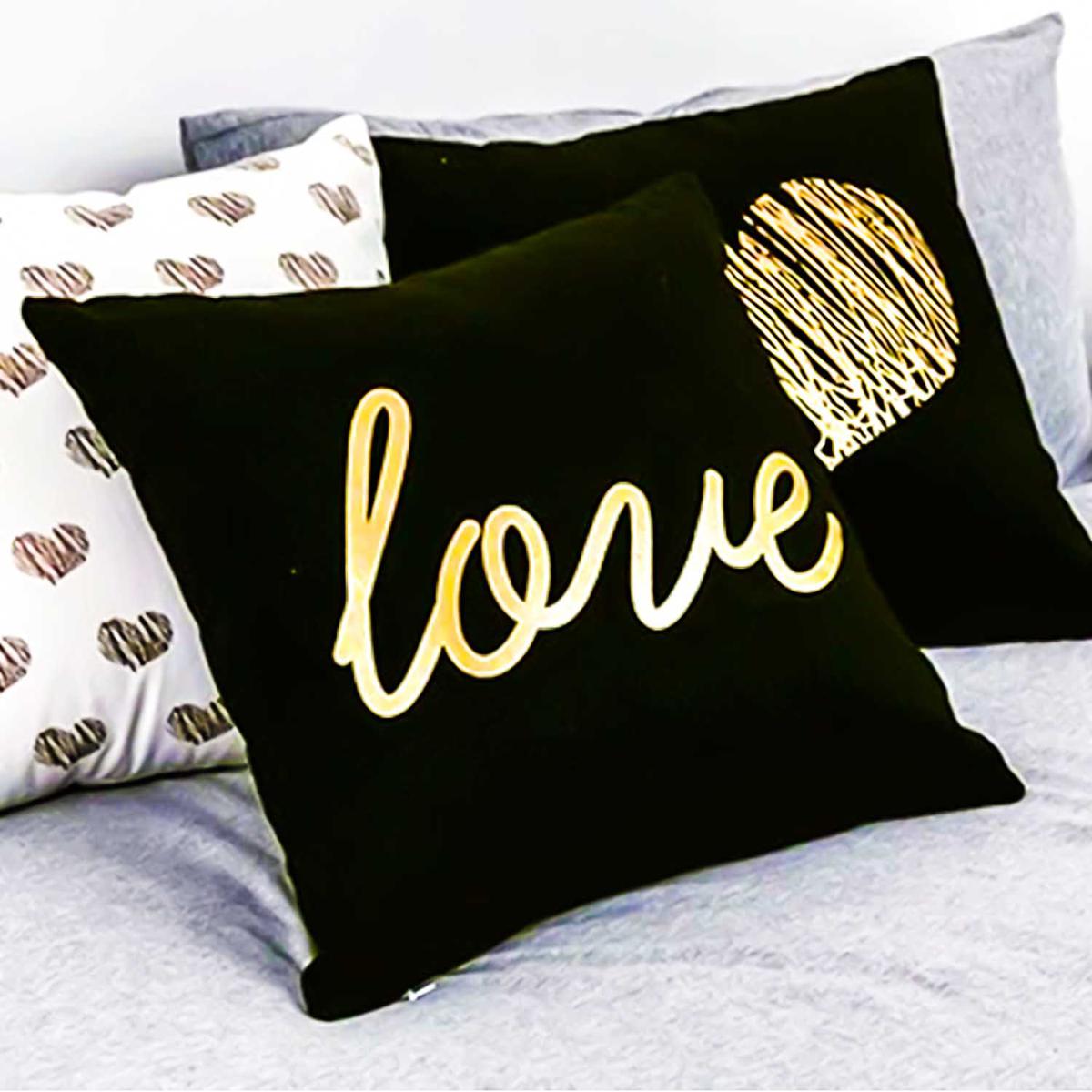 Gold on sale love pillow