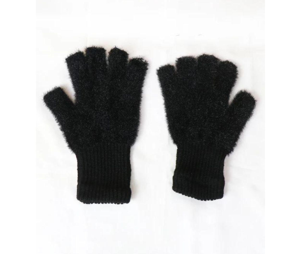 SWIGSWAG Women Plush Warm Glove Fur Lovely Rabbit Cat Mittens Flip Fingerless Gloves Soft Girls Thick Gloves Flexible Half Finger Winter Girls Soft Half Finger Gloves Plush Fingerless Gloves