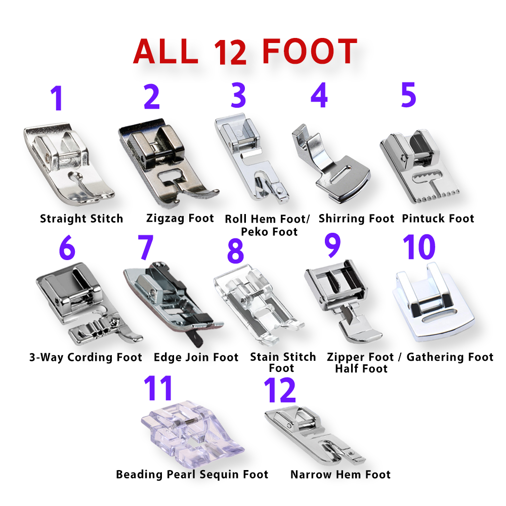 4 / 7 / 12 Multifunctional Foot For Sewing Machine Daraz.pk