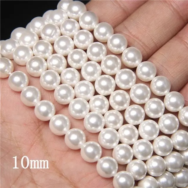 3mm 4mm 6mm 8mm 10mm shell pearl beads use in Jewllery bracelets suiting and jewellery tools | Tawakkal Crafts