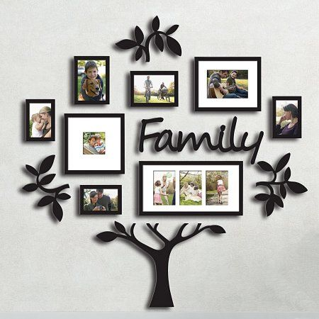 3D Wooden Wall Family Tree with Picture Large Size Frames, Wooden Family Tree Photos Frame, Modern Home Decor - Home Décor Picture Frames