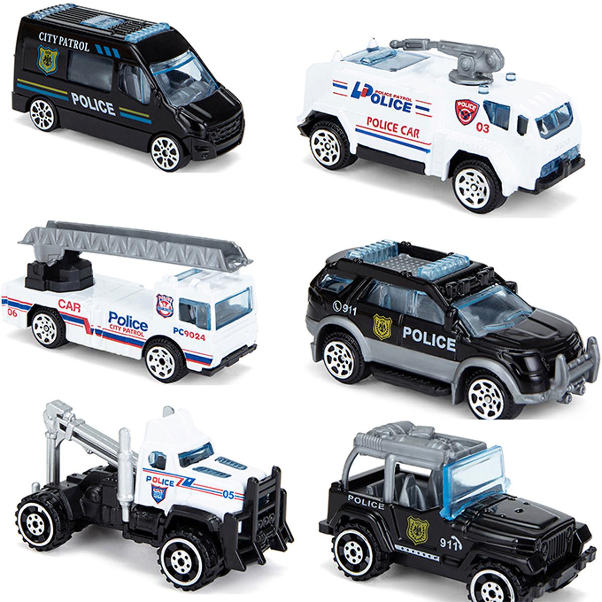 police toy car set