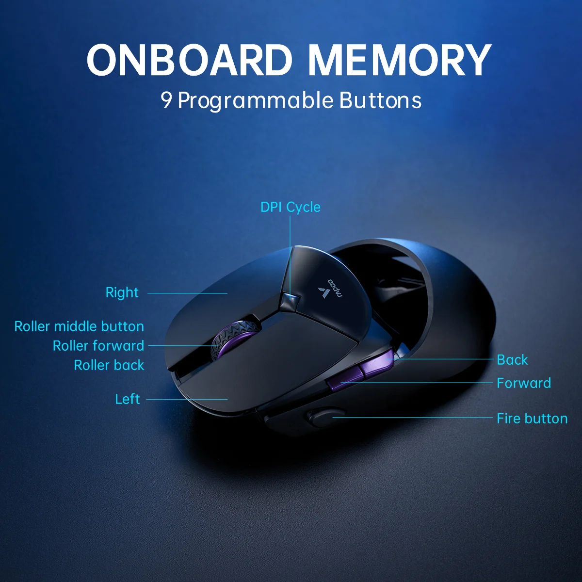 RAPOO VT960 PRO Wired & Wireless Gaming Mouse 26000 DPI with 9 Programmable Buttons Aluminum Alloy Design OLED Display 21 bd61cf92a3f5920f1f4134a8dd721a7f