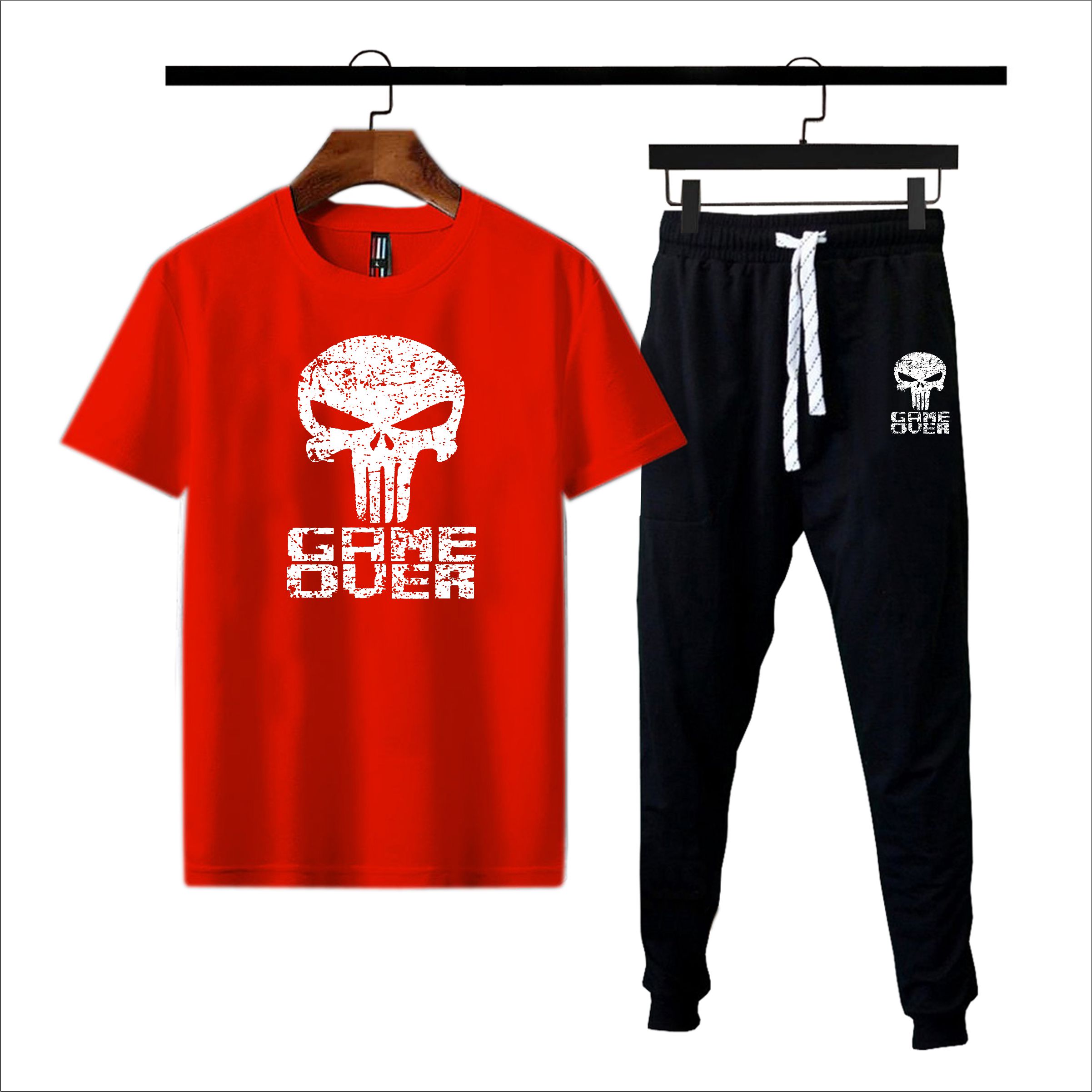 Game Over Printed Tracksuit For Men & Boys - Soft and Comfortable Fabric T Shirt & Trouser Printed Tracksuit