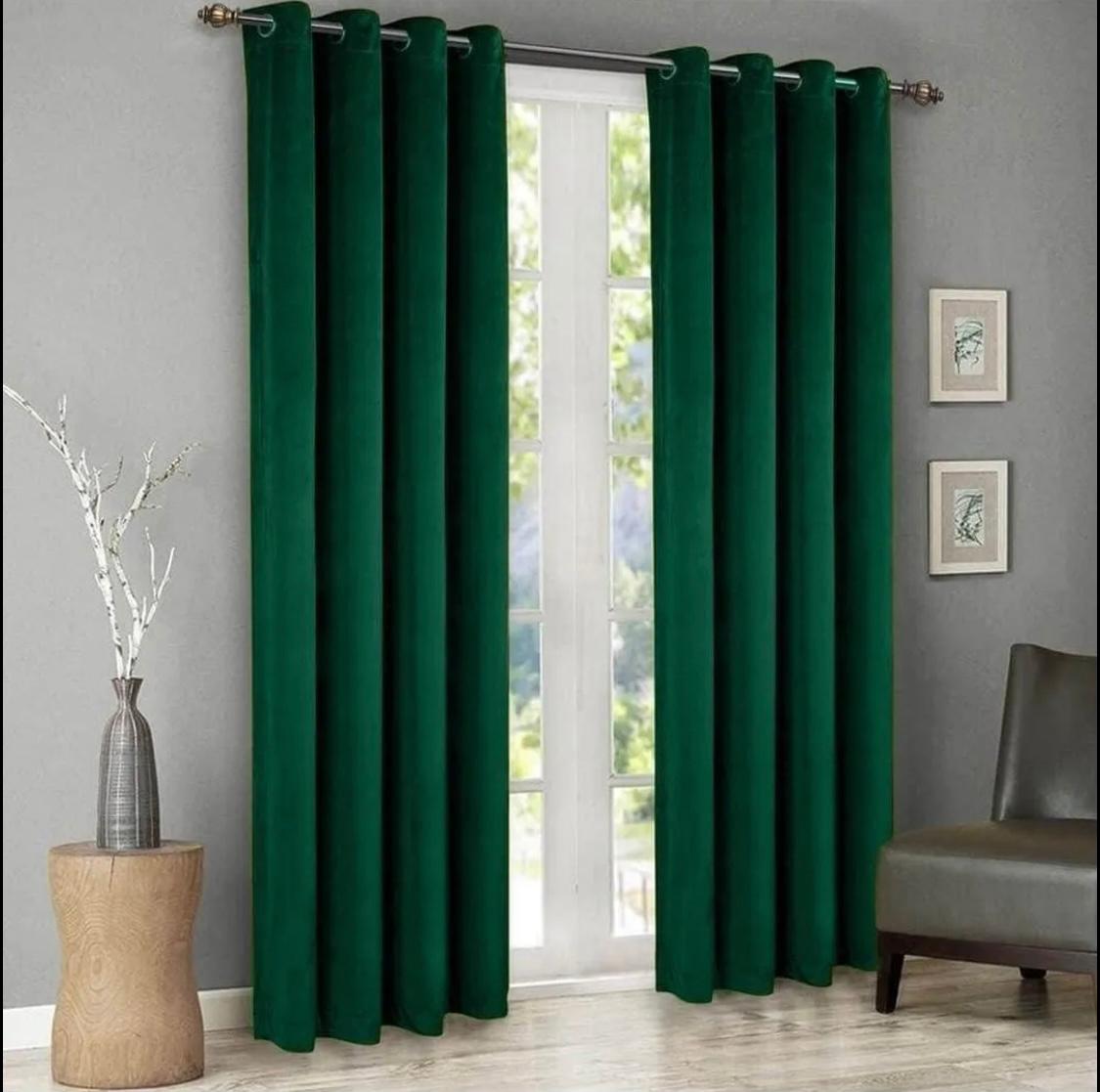 Imported Soft Velvet Curtains, ( 1 Piece) Premium Quality Luxury China Velvet Curtains, Size 4.5ft*8.5ft - Available in Elegant Colors And Shades.