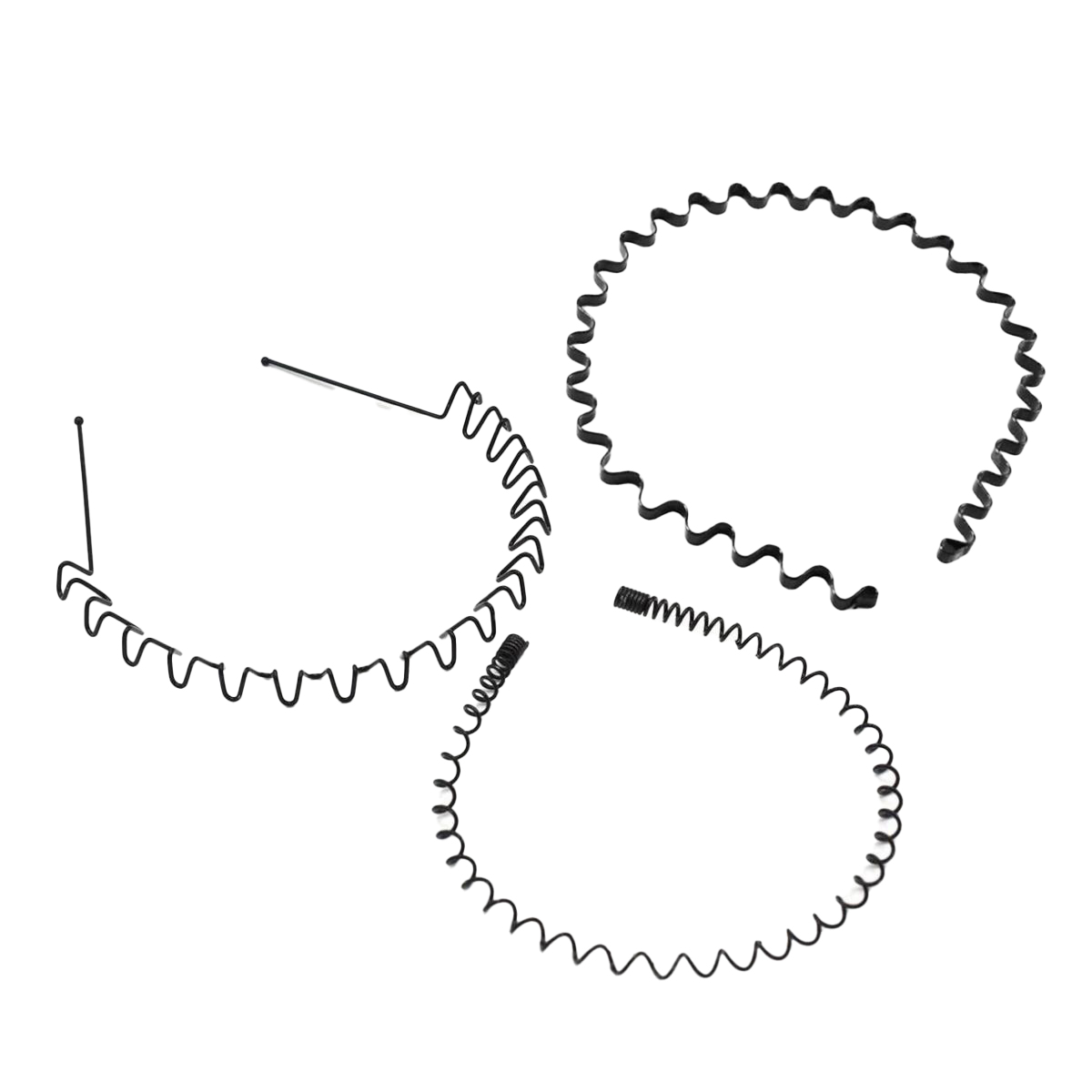 New Fashion Mens Women Black Wavy Hair Head Hoop Band Sport Headband Hairband hair accessories
