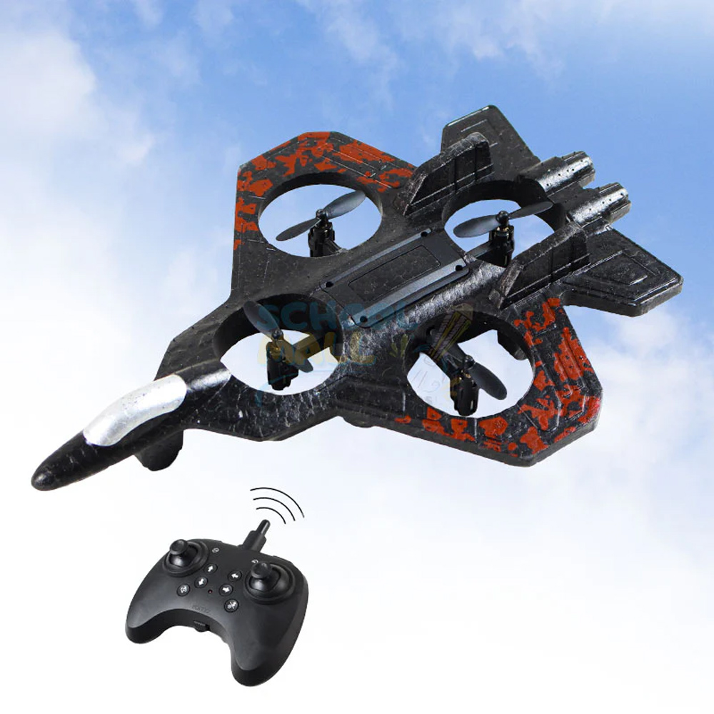 Premium Quality RC Fighter Thunder Charge Jet Star Fighter Toy with 2.4G Remote Control – 360° Stunt Flying Airplane Drone with LED Lights & Gyroscope Stabilization for Kids & Adults Vertical Take OFF & Landing Fighter