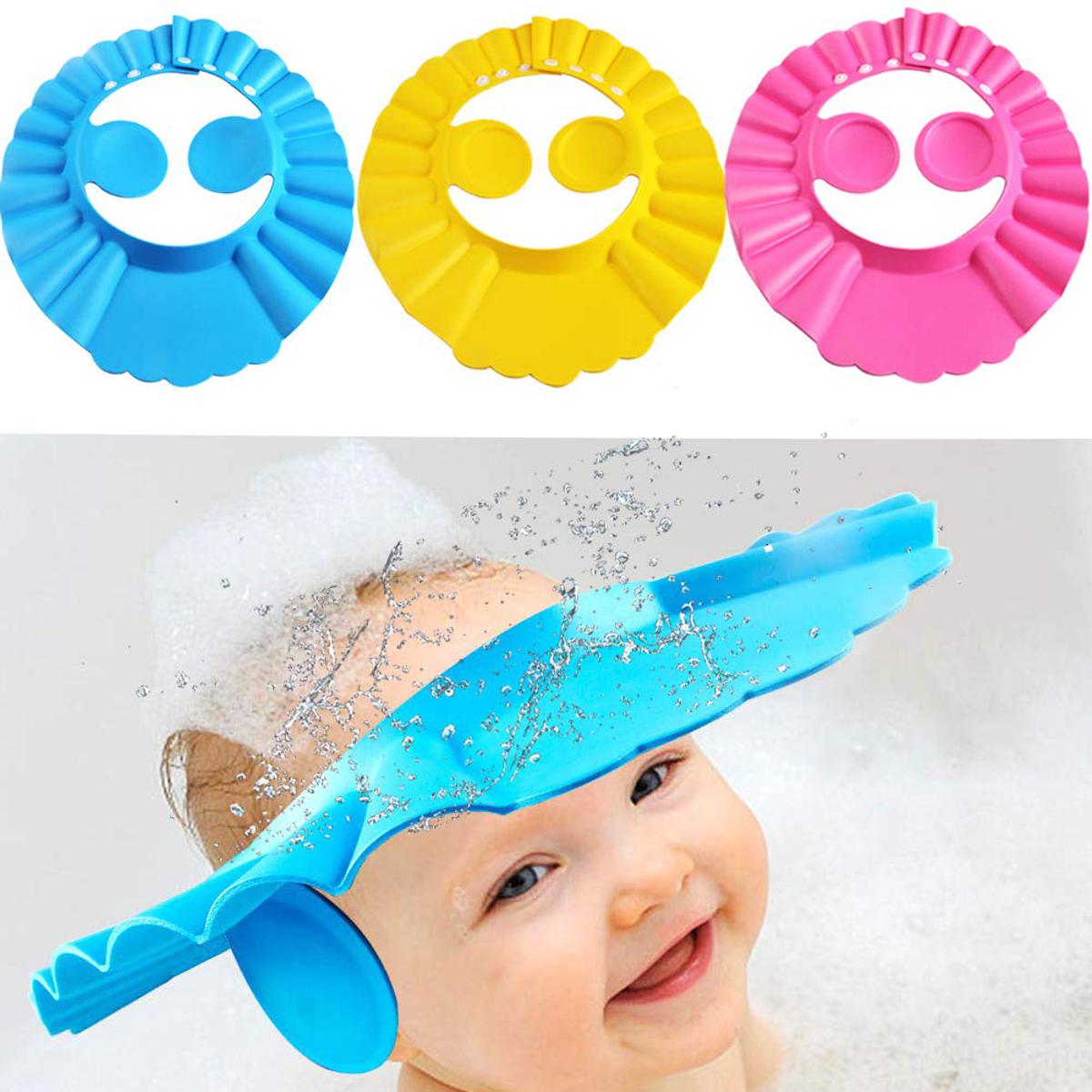 Baby EVA Soft Kids Shampoo Bath Shower Cap Hat Adjustable Kids Shower Cap Baby Care Bath Protection
