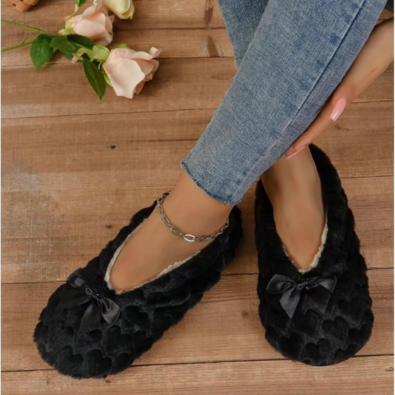 Women's Indoor Warm Plush Slippers - Soft & Comfortable Winter Footwear