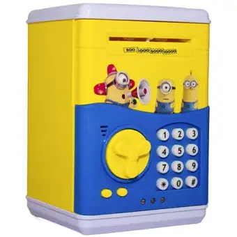 Electronic Piggy Bank Atm Password Money Saving Deposit Safe Box Automatic Toys