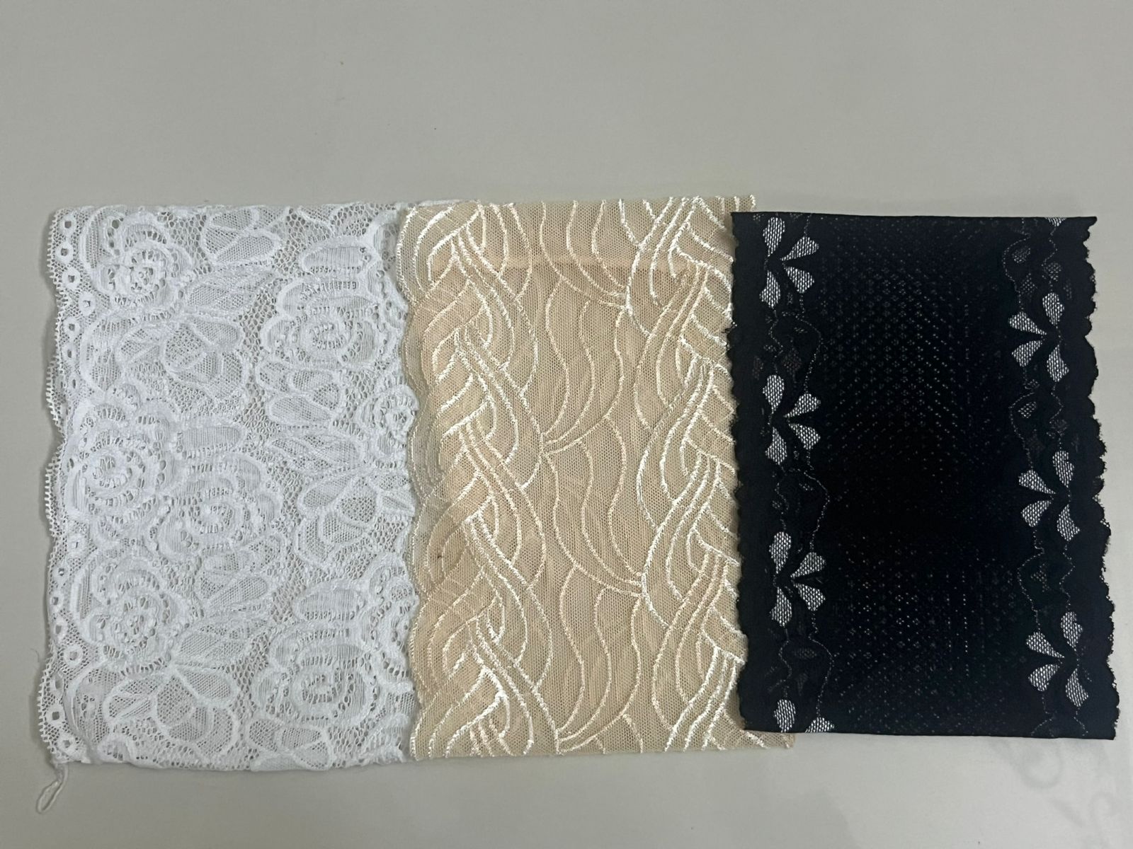 Pack Of 3 Black White Skin Lace Bands Net Cap For Girls Hijab Caps Stylish Soft & Comfortable Fabric