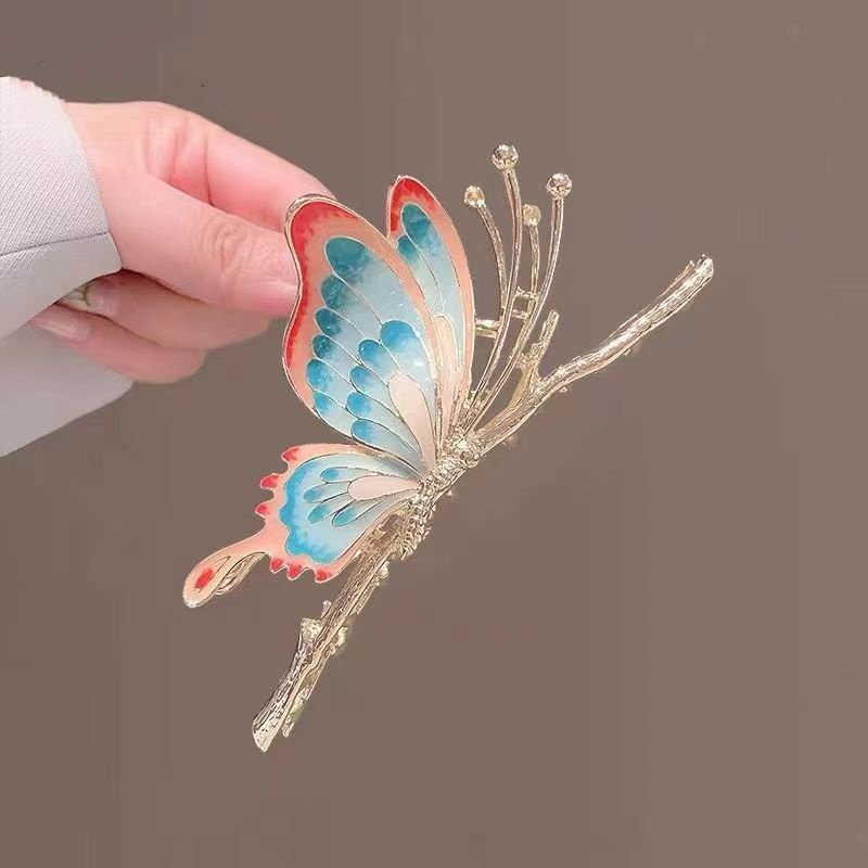 Colorful Paint Enamel Butterfly Hair Clip Hairpin Hair Acceessories