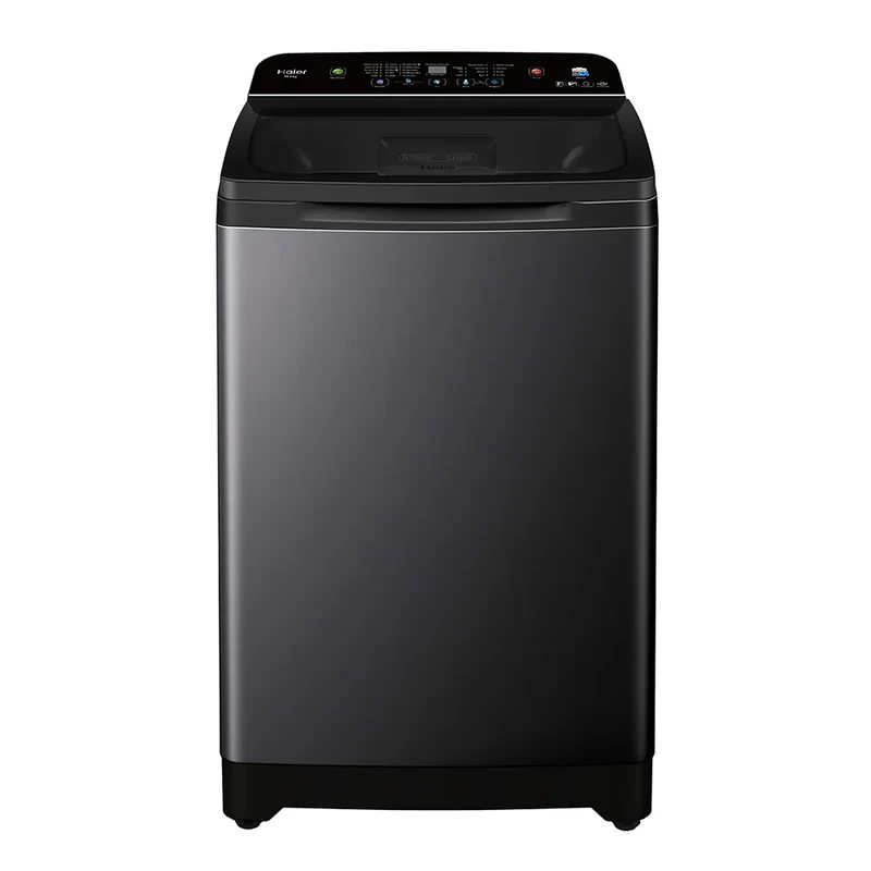 Haier HWM150-688S8 Black Fully Automatic Top Load Washing Machine | 15KG Capacity | Quick Wash Series | Fuzzy Logic Control | Pillow Drum | LED Display