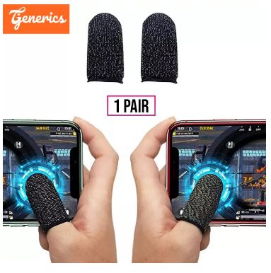 Amazing PUBG Non-Slip Thumbs Gloves for Playing Games, Mobile Finger Sleeves for PUBG Lovers - Breathable Mobile Finger Sleeve Seamless Thumb Caps Touch Screen Finger Controller Cover, Suitable For Almost All Devices & Sweat-Proof Finger Cover(1 Pair/2 Pi