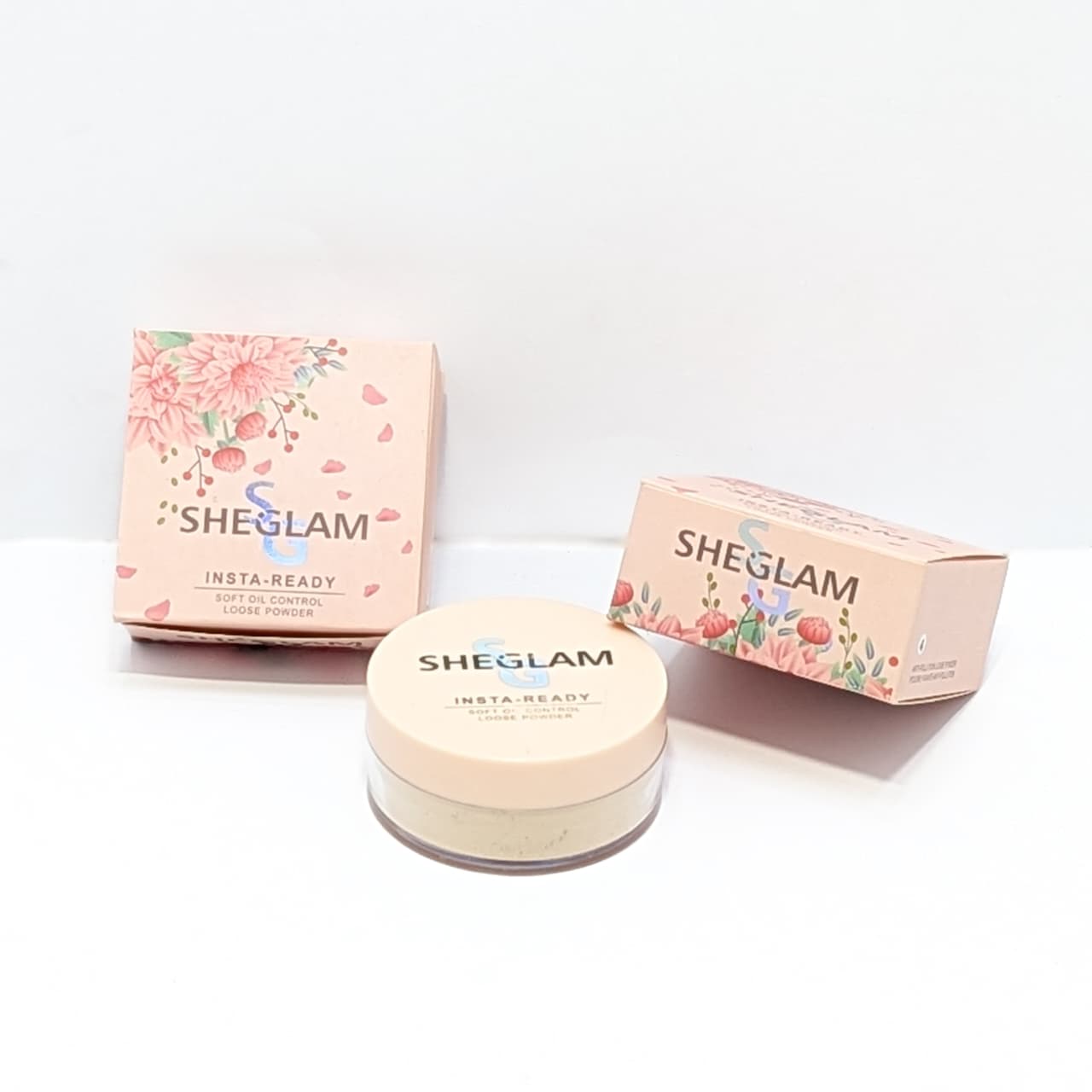 SHEGLAM Loose Powder Lightweight Setting Powder Natural Matte Finish Oil Control Face Powder Long Lasting Makeup Setting Powder
