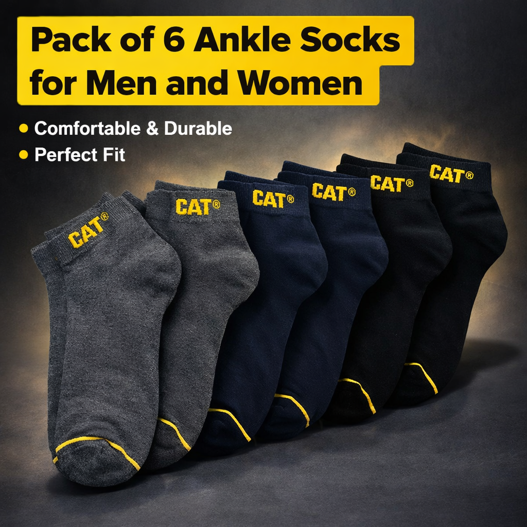 Ankle Socks Pack of 6 – Low Cut Socks for Men & Women