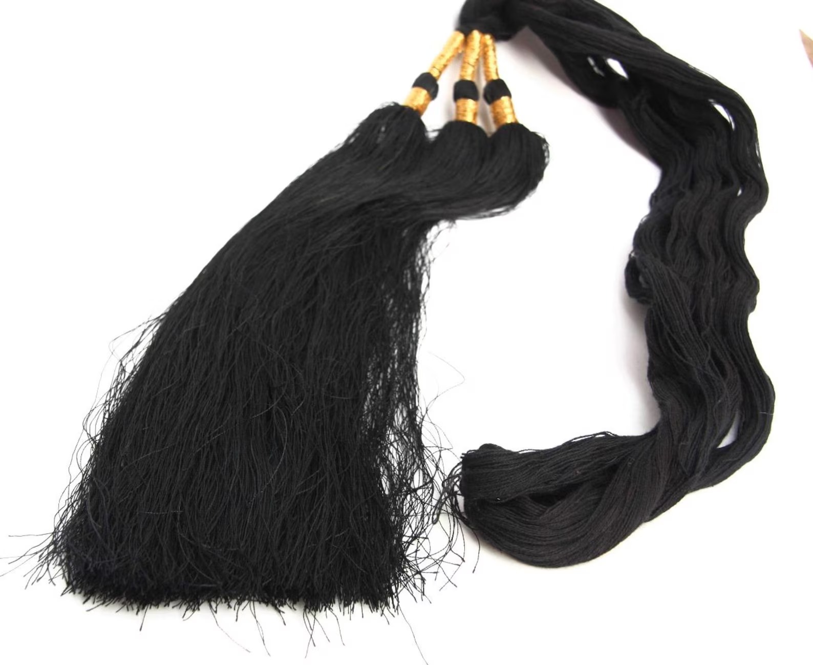 Punjabi Paranda Hair Extension, black colour Tassels, Parandi Hair Braid prandi