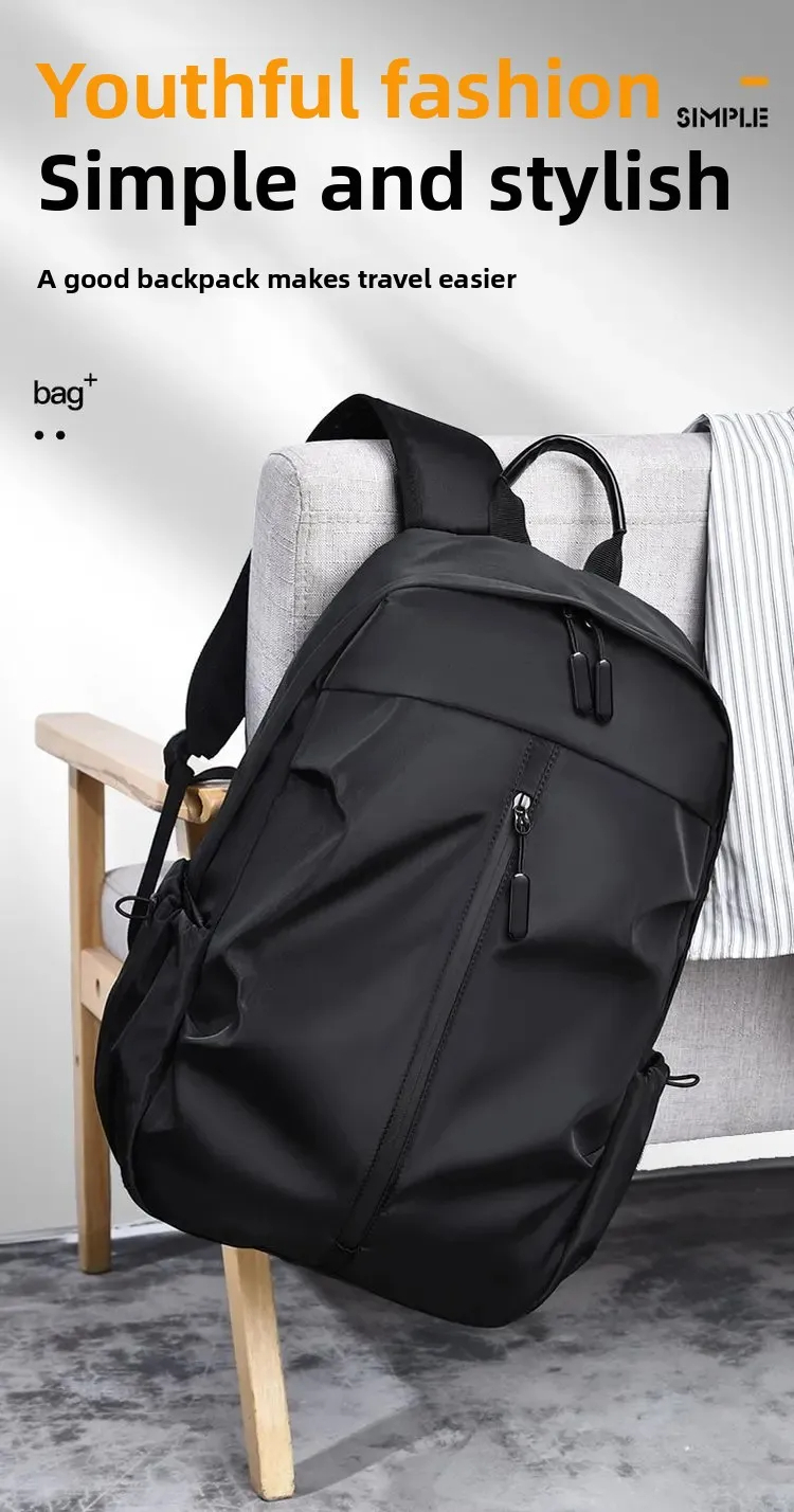 Men's Casual Large Capacity Travel Backpack Lightweight Waterproof Computer Backpack Student School Bag Unisex ( NO USB PORT )