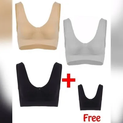 Cotton Comfort Bra For Women With 1 Free