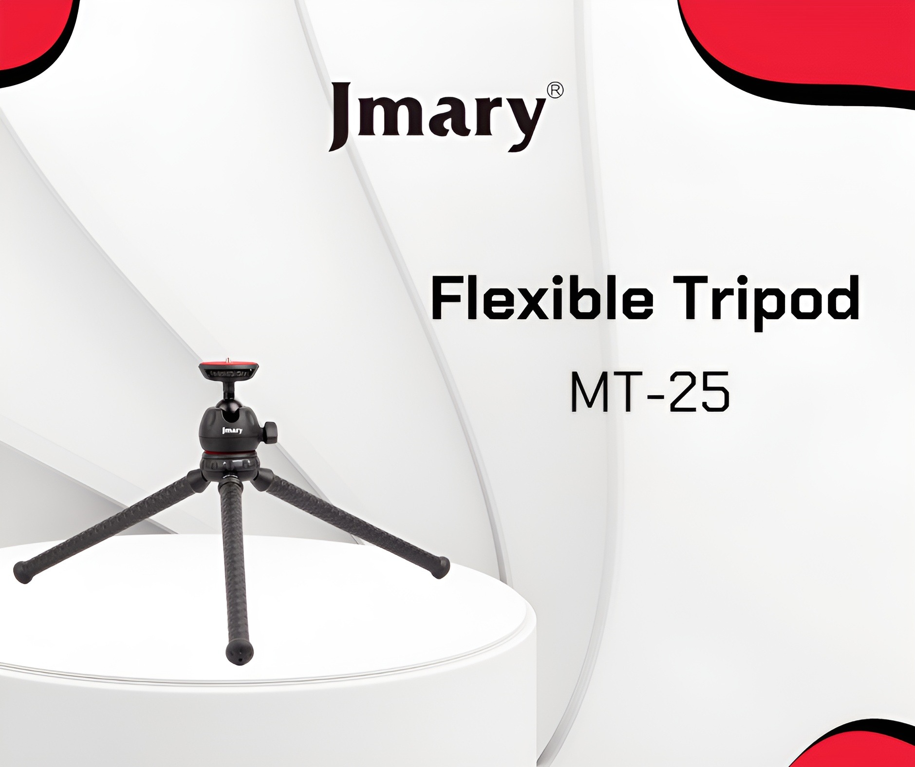 JMARY MT-25 - Table Top Mini Portable Flexible Tripod Stand for Mobile Phones and DSLR & Digital Cameras - Coming with Universal Mobile Phone Holder