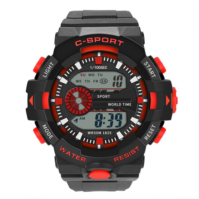 Mens Watch Military Water Resistant C sport Sport Watch Army Led