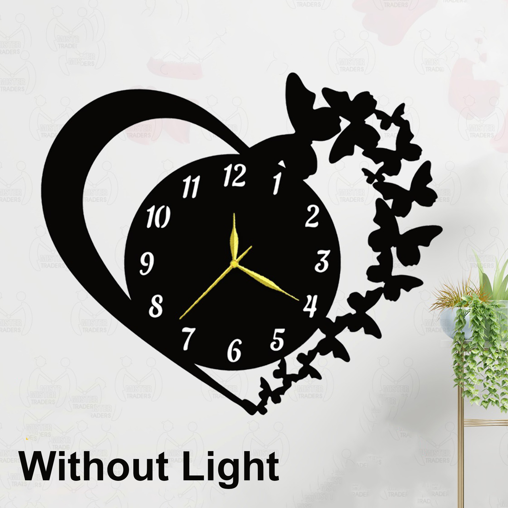 Lifestyle Glory Heart Wooden Clock With Premium Light I The New Wooden
