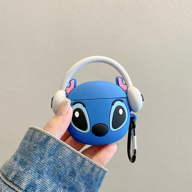 Cute Character 3D Silicone Protective Case Compatible for 𐤠irpods Pro 1 & 2 Case With Hook 𐤠irpods Protective Cover