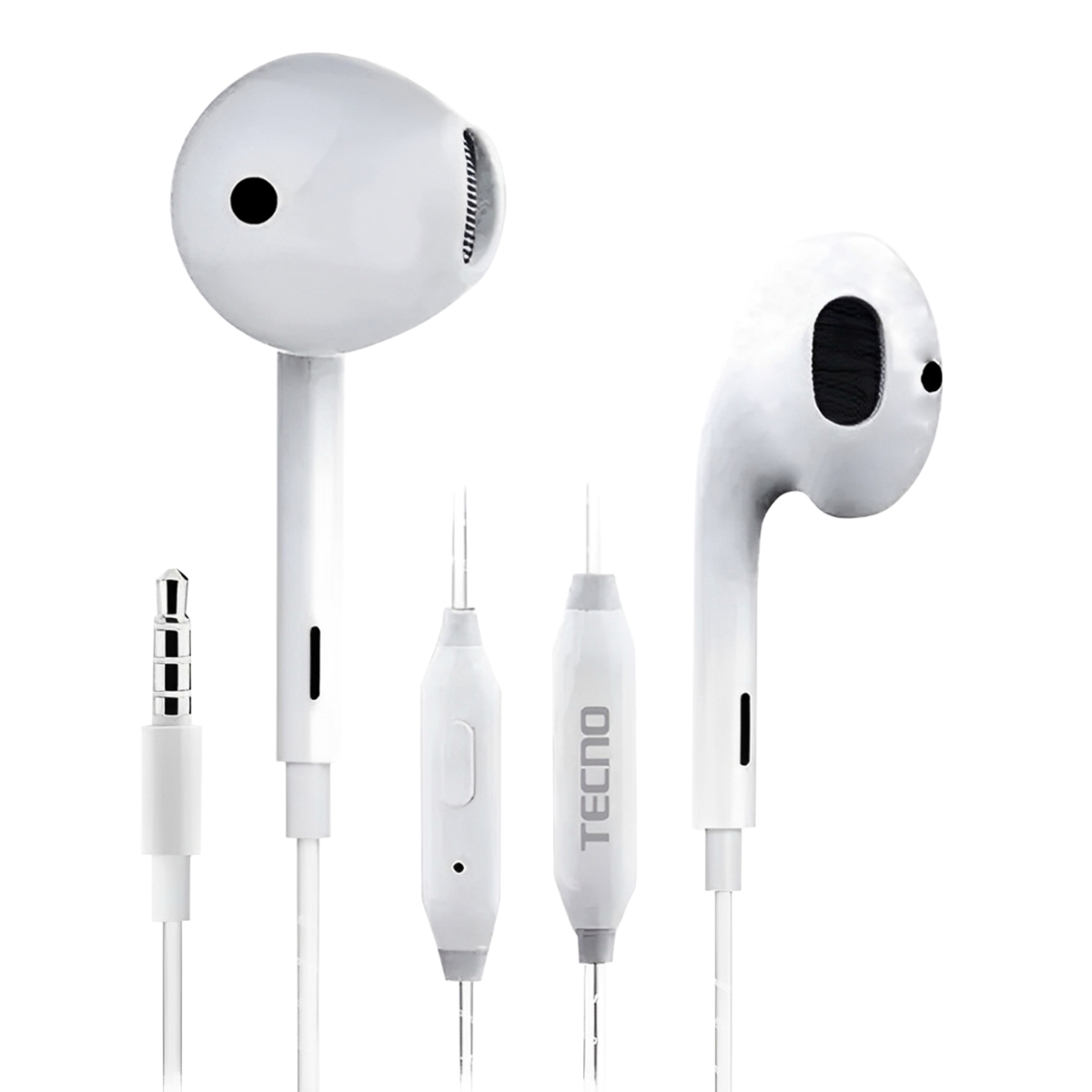 Tecno Original Deep Bass Handsfree Earphones - Best for PUBG, 3.5mm Jack, Premium Sound Quality