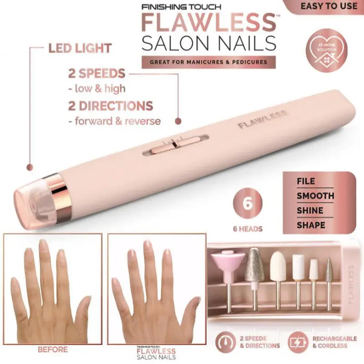 Salon Nails Kit, Electronic Nail File and Full Manicure and Pedicure Tool
