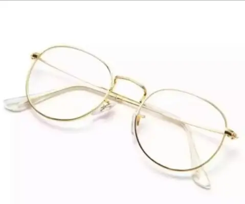 Gold metal shop frame glasses