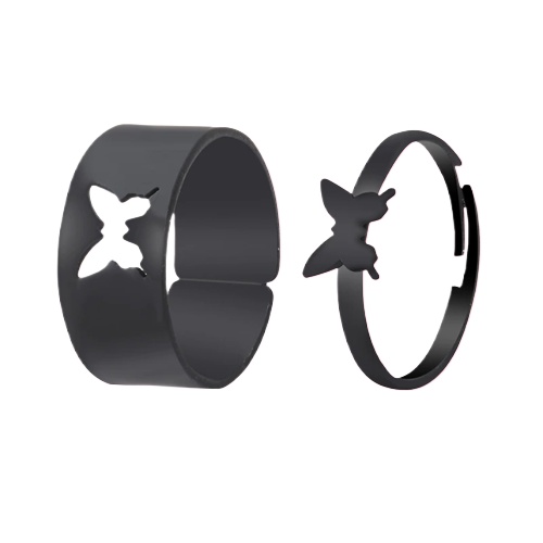 Trendy Butterfly Rings for women and girls Zinc Alloy Metallic Couple Engagement Rings