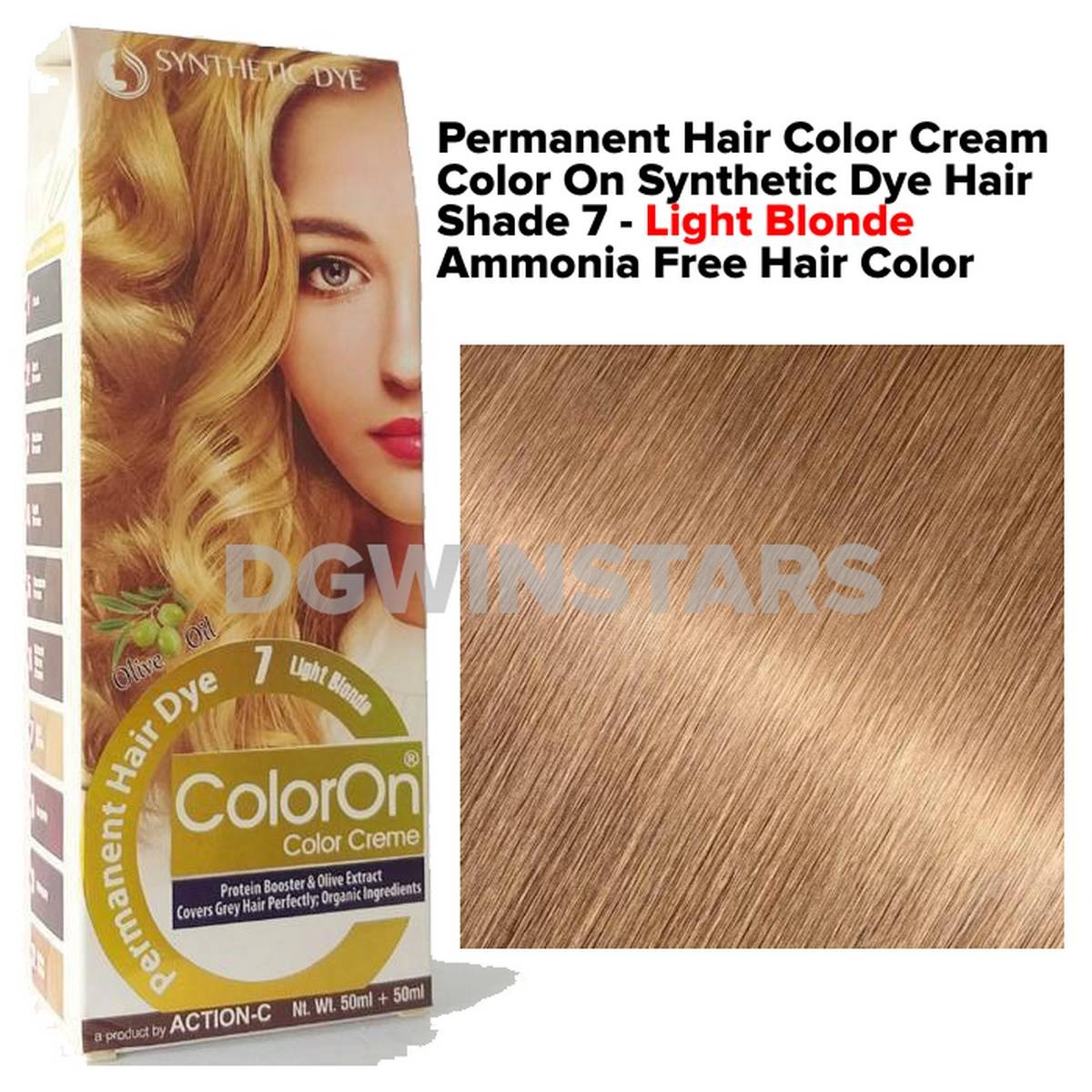Golden Hair Colour Permanent Hair Color Cream Color On Synthetic Dye Hair Shade 7 Light Blonde Hair Color