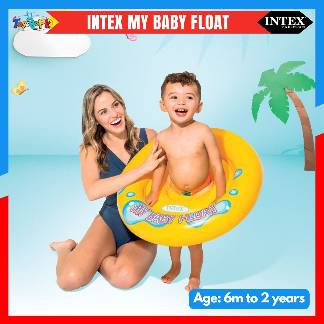 INTEX My Baby Float 6-24 month ( 26.5" ) | 59574 Inex Baby Float | Comfortable Backrest | Kids Baby Walker float | Intex® My Baby Float® - The Safest First Float for Your Little One | ToyzRusPk