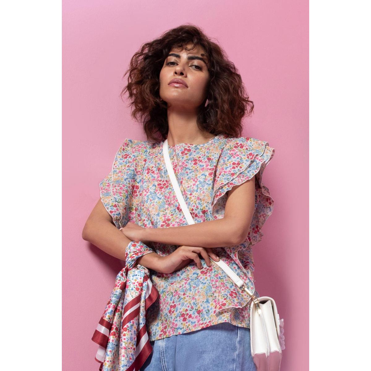 Floral Frill Top