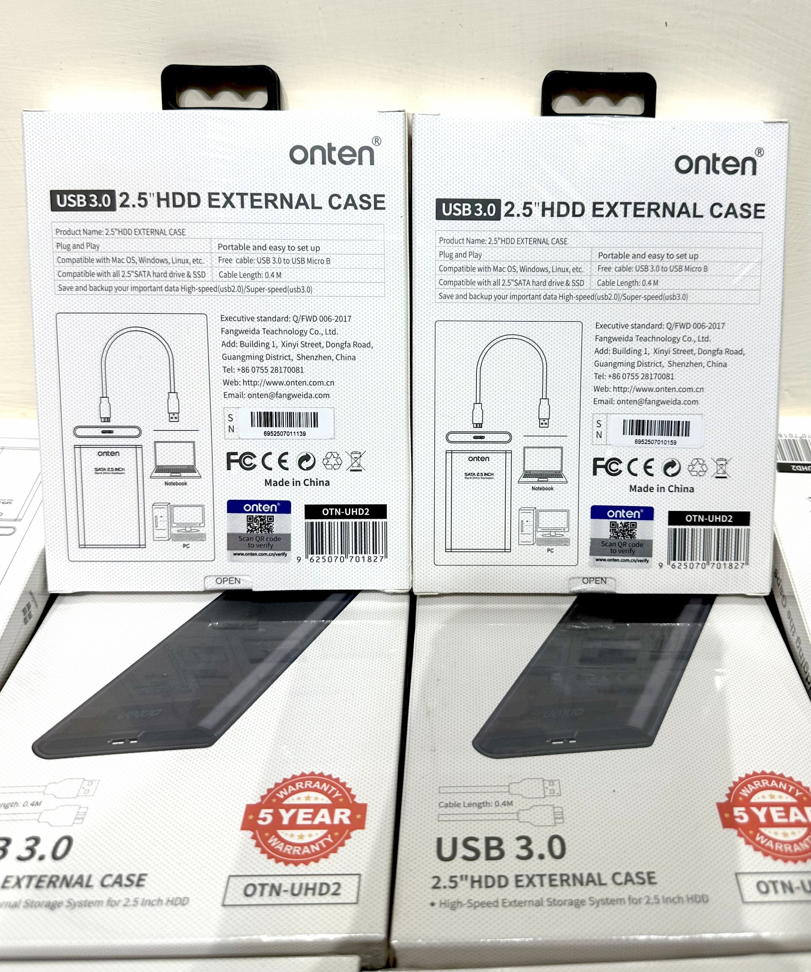 USB 3.0 2.5" HDD External Case High Speed Hard Drive Enclosure Onten OTN-UHD2