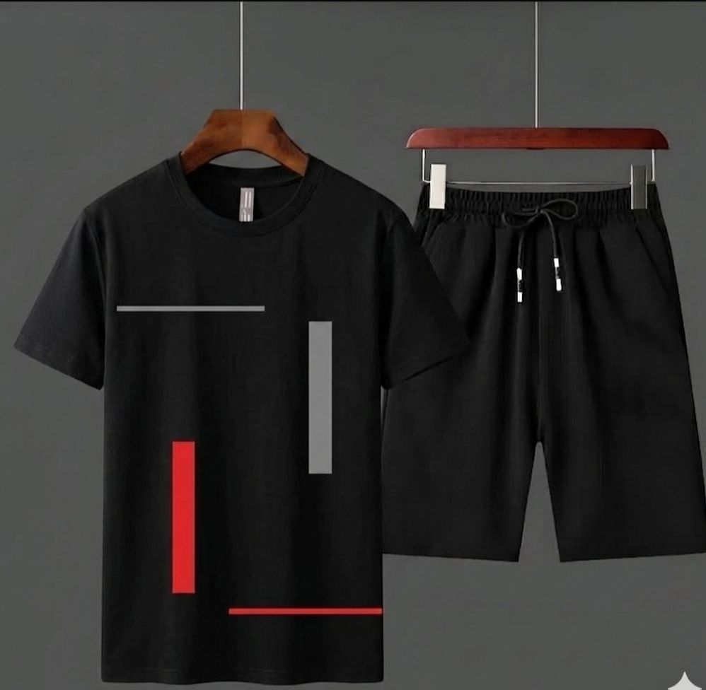 Men's Vertical Stripes Printed Round Neck Half Sleeves Casual Tracksuit Amazing And Trendy T Shirt And Shorts for men n boys Gym Part Shirt And Jogging Track Suit