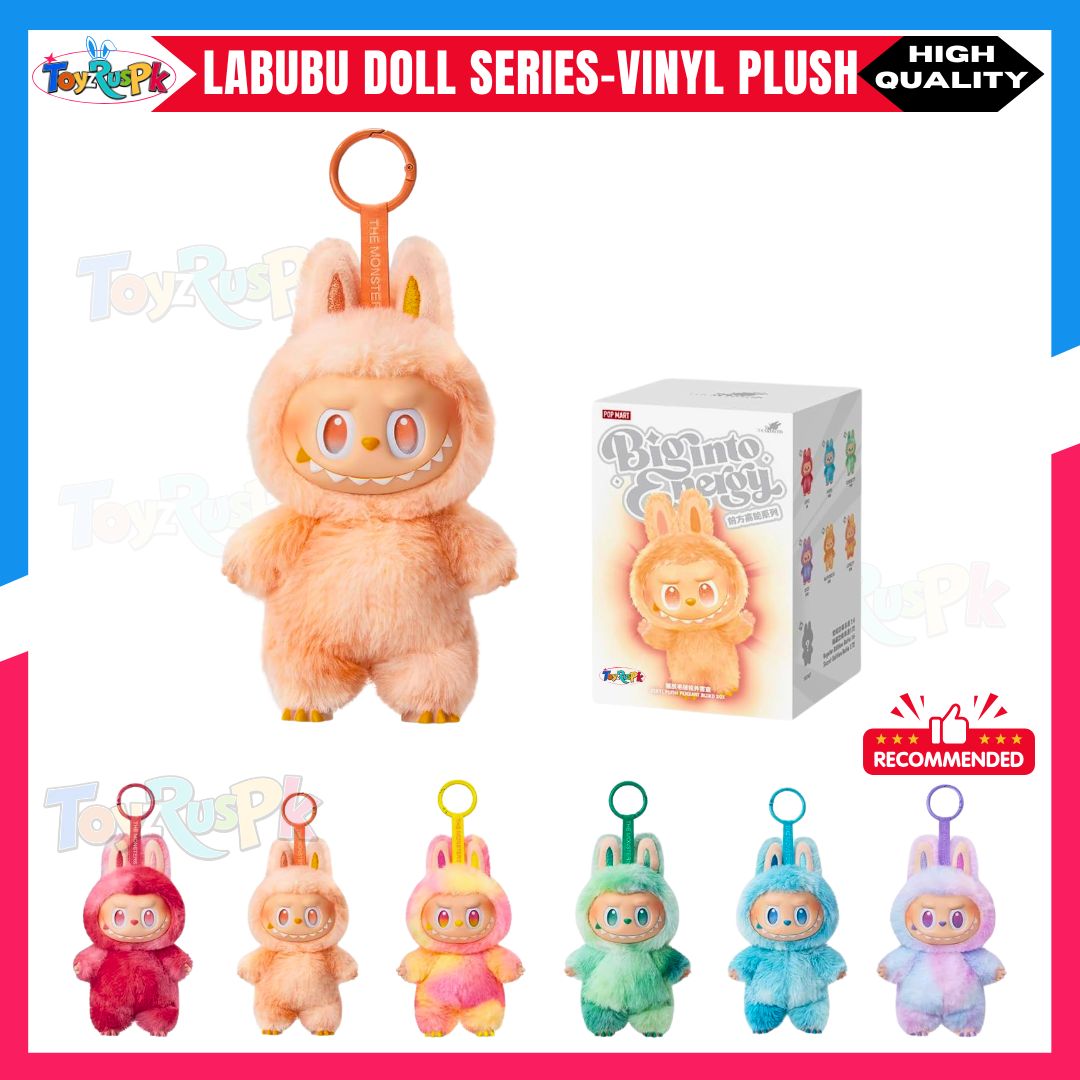 Labubu Plush Keychain Doll 6.5 Inch With Free Face Changing Labubu Doll | ToyzRusPk Pop Mart Blind Box Labubu Soft Bunny Key Ring | Cute Anime Mystery Toy for Girls & Boys | Mini Collectible Stuffed Toy | Premium Fluffy Labubu Character Gift for Kids