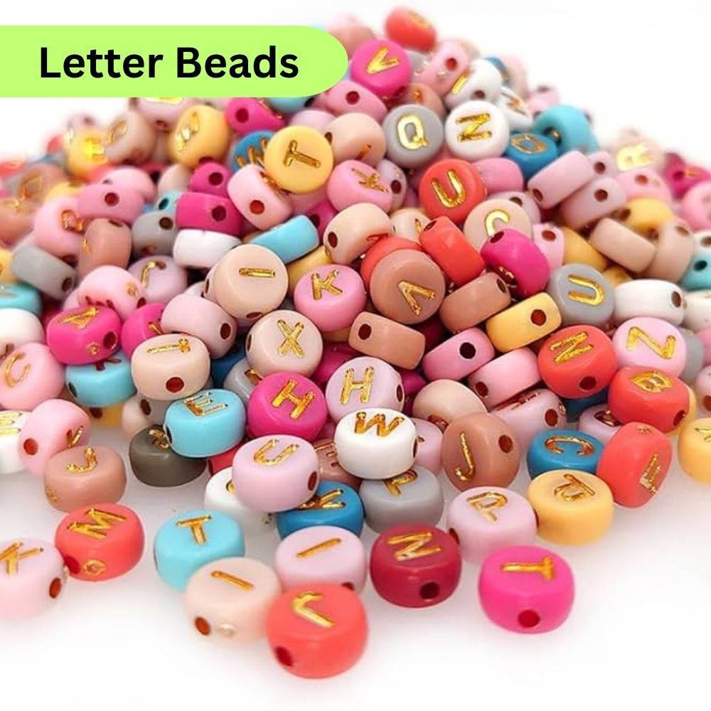 26/50/100/150/500 letters jewelry making alphabets Mix alphabets round beads ideal for arts and crafts jewelry making and bracelets jewelry making accessories jewelry making kit Alphabet Beads Flat Round White Letter Beads By - SAMS Collection
