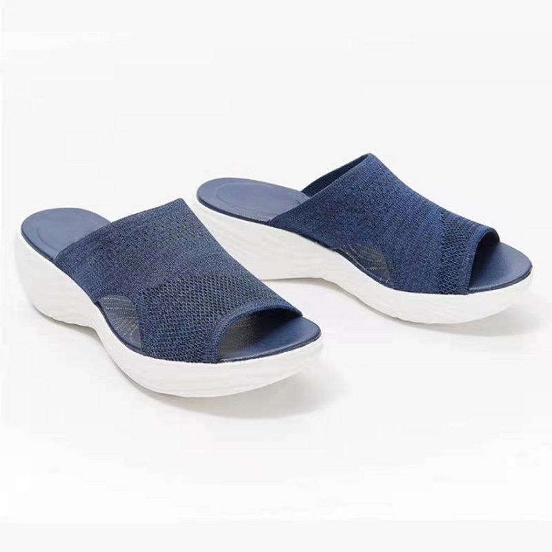 stretch cross orthopedic slide sandals