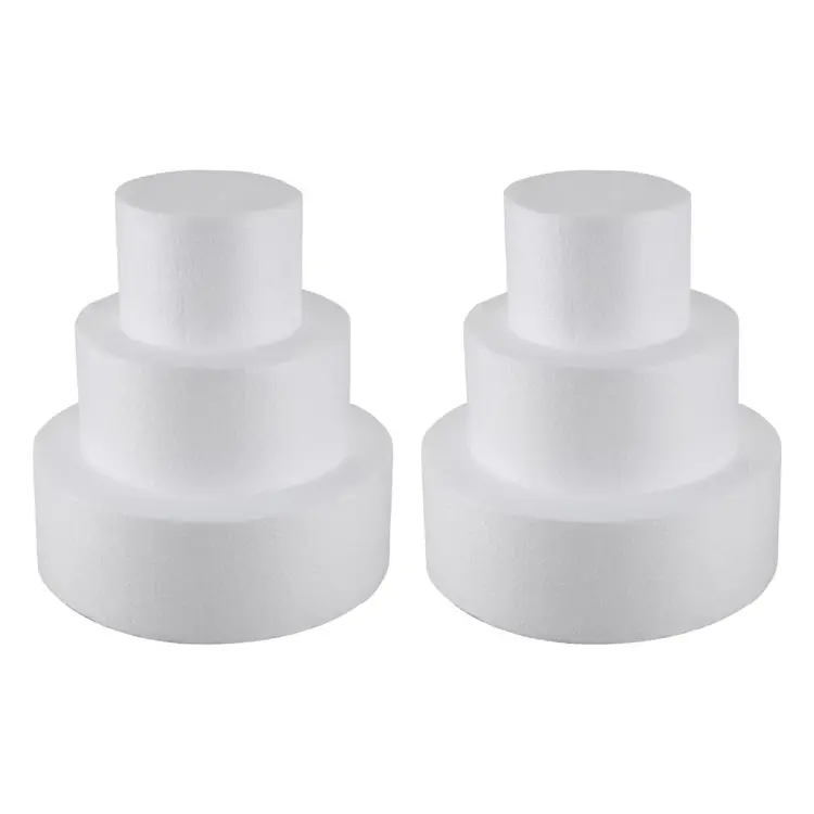 Round Cake Dummy 4 Inch / 6 Inch/ 8 Inch (cake Dummy Set 4 Inch 6 Inch 8  Inch) Very Good