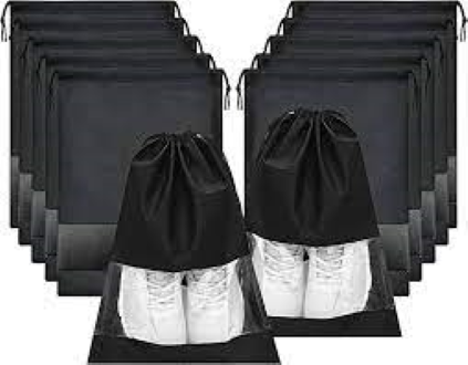 20 Piece Travel Shoes Storage bag with clear window non-woven with PVC Bag
