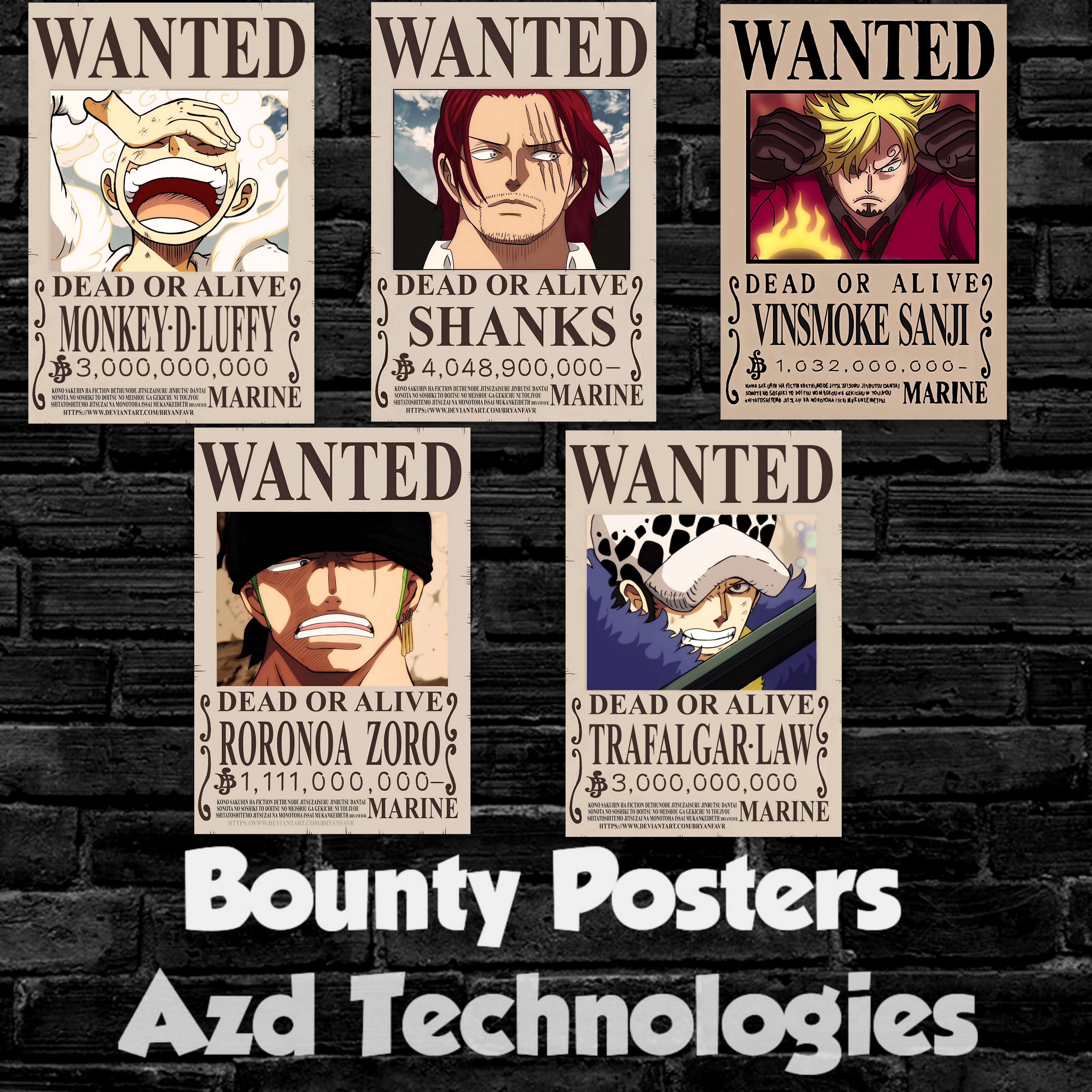 10 One Piece Bounty Posters Of Your Choice Best Quality