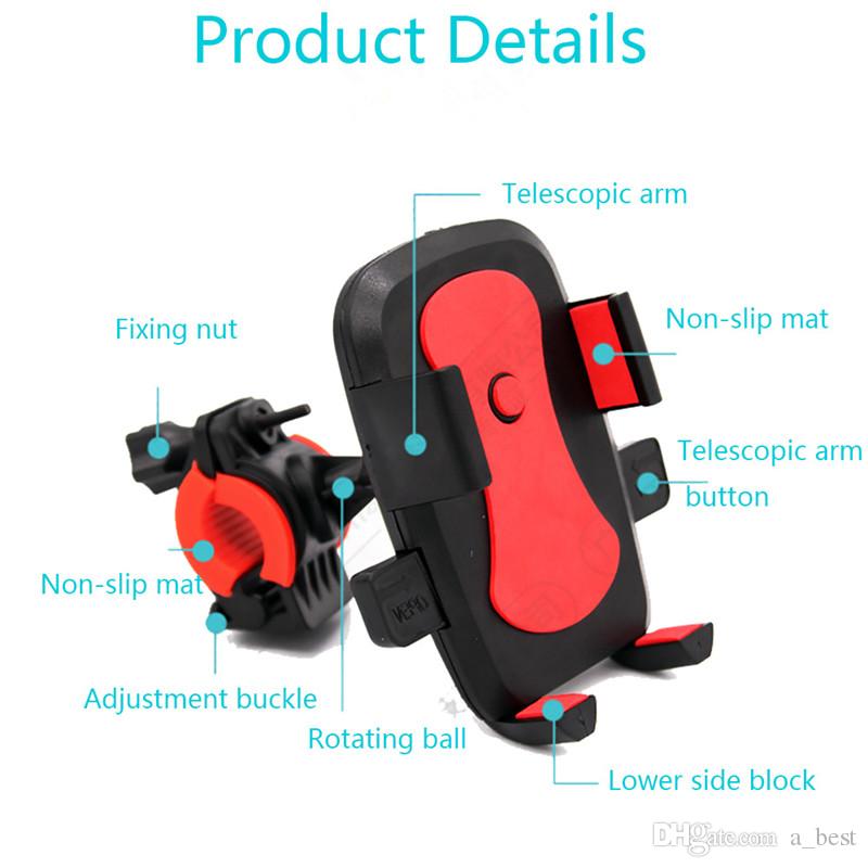 Universal Bike Phone Holder Stand for Bicycle and Bike ABS Plastic Phone Holder