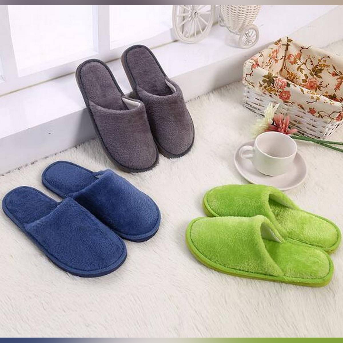 Hyper Hawk Winter Home Cotton Slippers Men Women Indoor Slippers Hospitality Footwear Home Guest Indoor Men Slippers