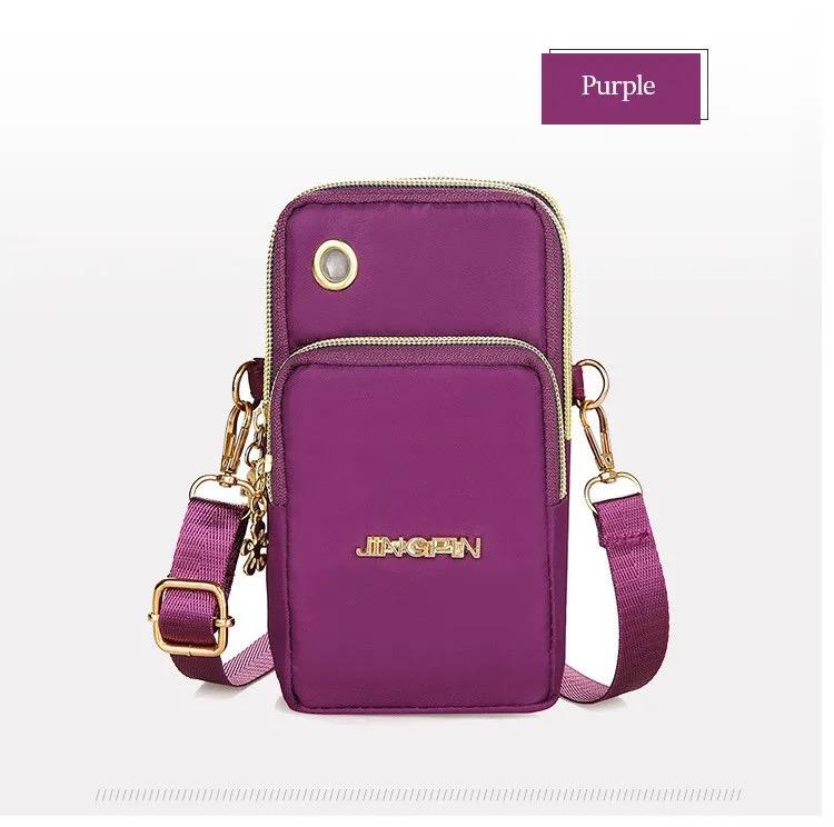 Balloon Nylon Mobile Phone Crossbody Bag – 3-Layer Wallet