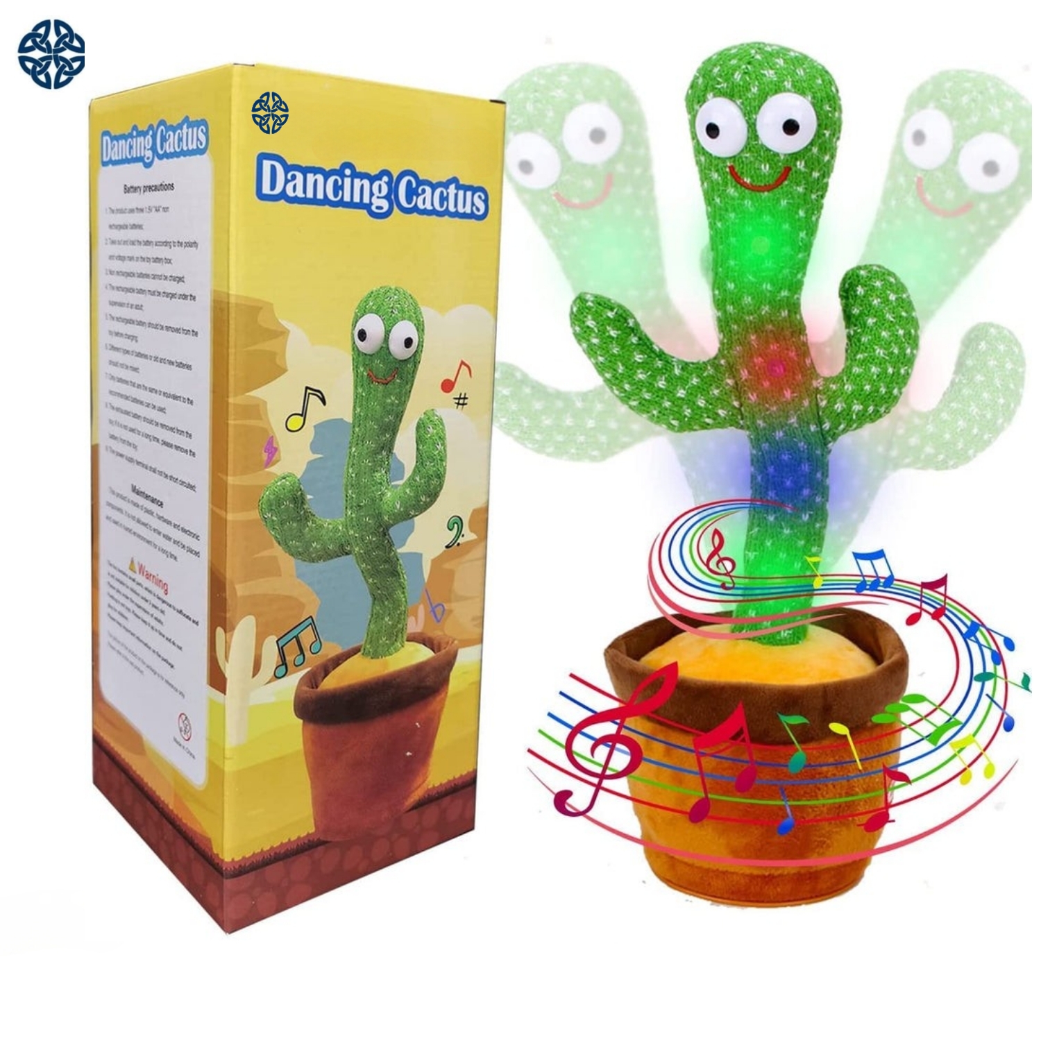 Cute Dancing Cactus Toy for Kids  Talking Dancing Shaking & Talk Back with Lights  Happy Birthday Gift