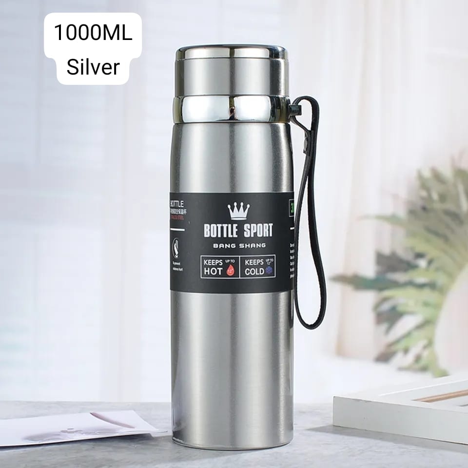 Random Color - Imported Original 800ML / 1000ml Stainless Steel Cold & Hot Water Bottle for Boys Girls & Kids , Sports & Gym | Thermos Flask | (0.8Liter / 1 Liters)