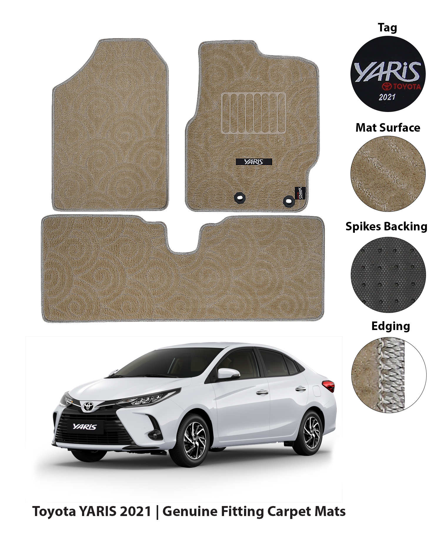 Toyota yaris deals floor mats genuine