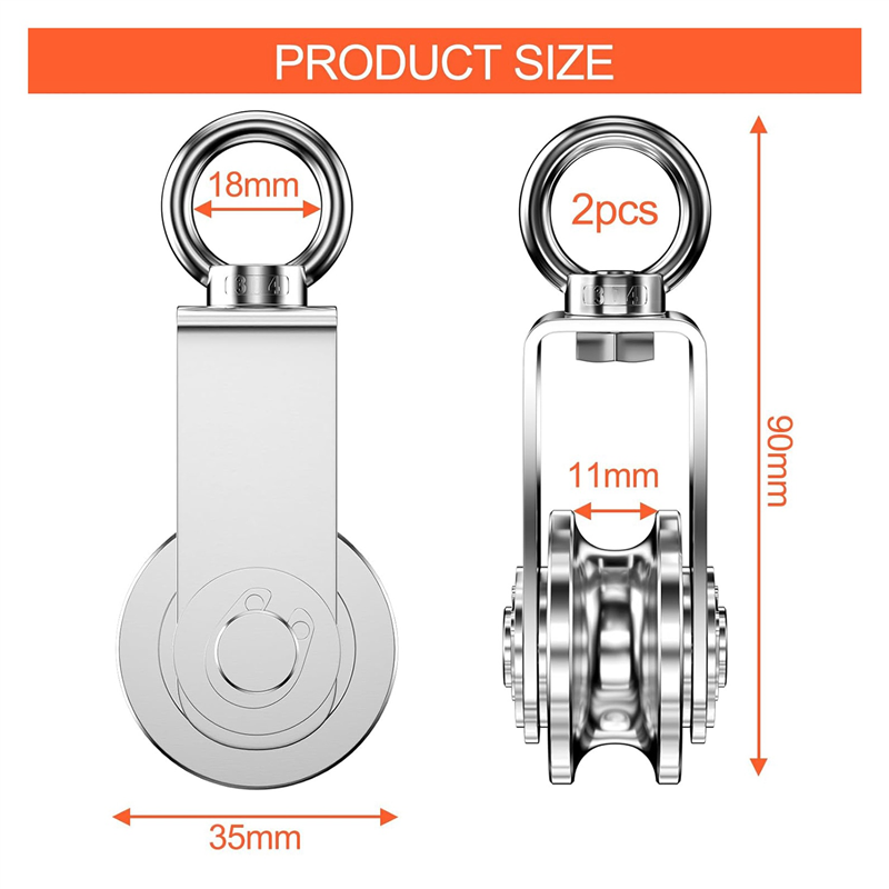 Masteelf Stainless Steel Pulley Wheel For Marine Use Dual Pulley System Lifting Traction Metal Pulley Block Wire Rope Cable Applications - View #9
