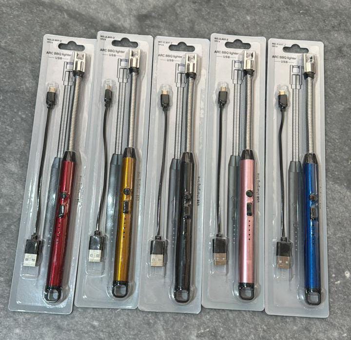 Electric Arc USB Rechargeable Flameless Arc Lighter Flexible and Windproof for Candles, Hiking, Camping, Kitchen, Fireplaces 360 degree free rotation ...